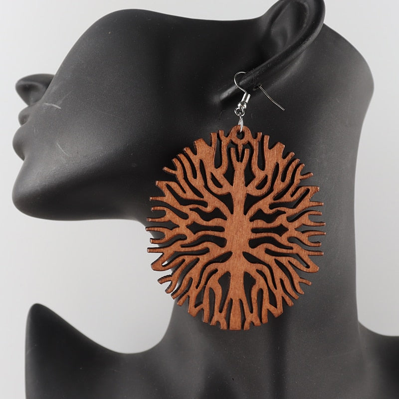 Laser Cut Tree Of Life Earrings