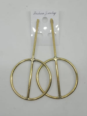 Kinshasha  gold brass handmade Dangle Hook Earrings