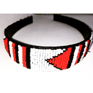 African Handmade Maasai Masai Beaded Tribal head band Jewelry yellow multicolor