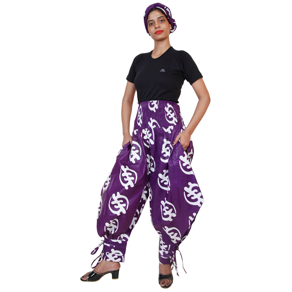 Dashiki harlem wide leg pants with headwrap