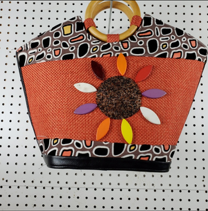 Top handle handwoven Maasai Jute Handbag
