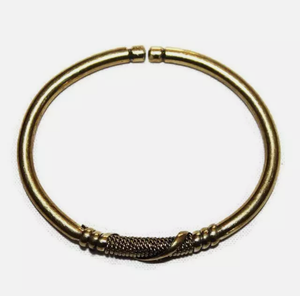 AFRICAN BRASS GOLD BRACELET BANGLE -JEWELRY