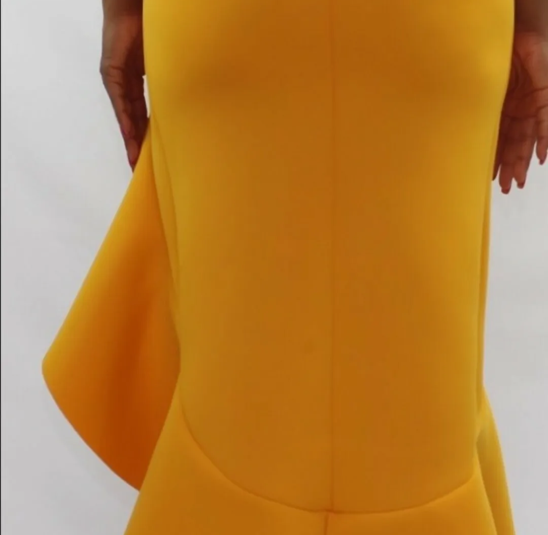 Hi-Low Mustard ruffle skirt size M
