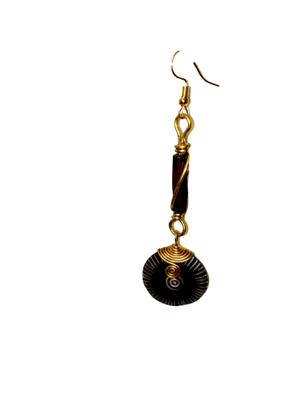 Abuja long dangle hook Earrings