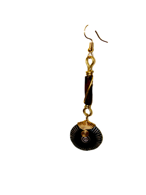 Abuja long dangle hook Earrings