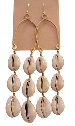 Jamhuri long dangle hook Earrings