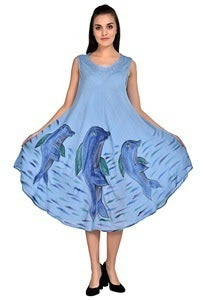 Dolphin print umbrella dress